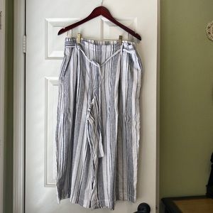 Gap Linen Wide Leg Pants Size Large